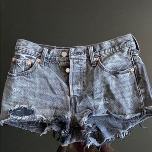 Black vintage levi jean shorts